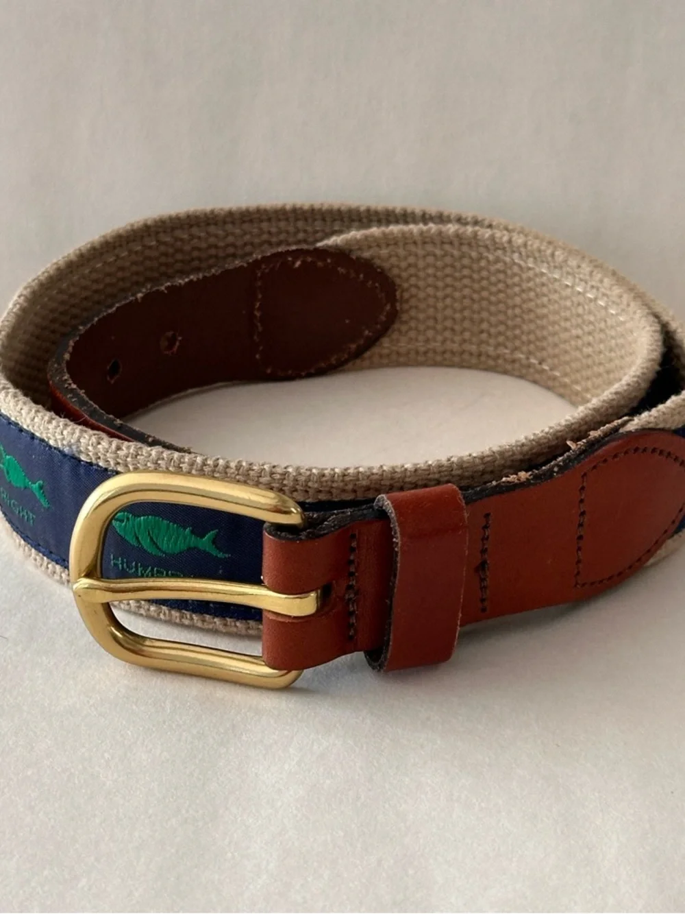 LEATHER MAN LMTD CANVAS LEATHER WHALE BELT 26